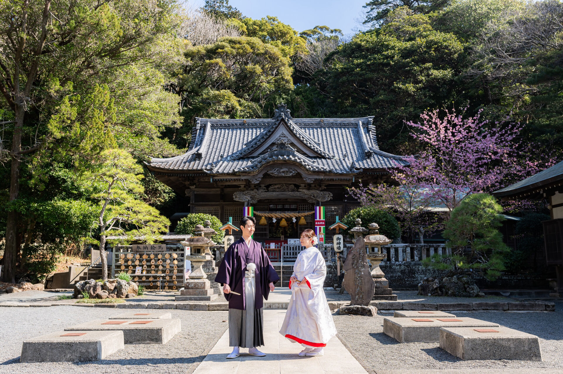 「和装も洋装も桜とのフォトウエディング』